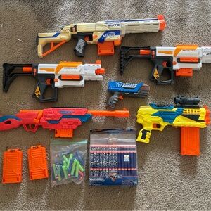 Nerf Action Blaster Collection - Blue, Orange, Yellow